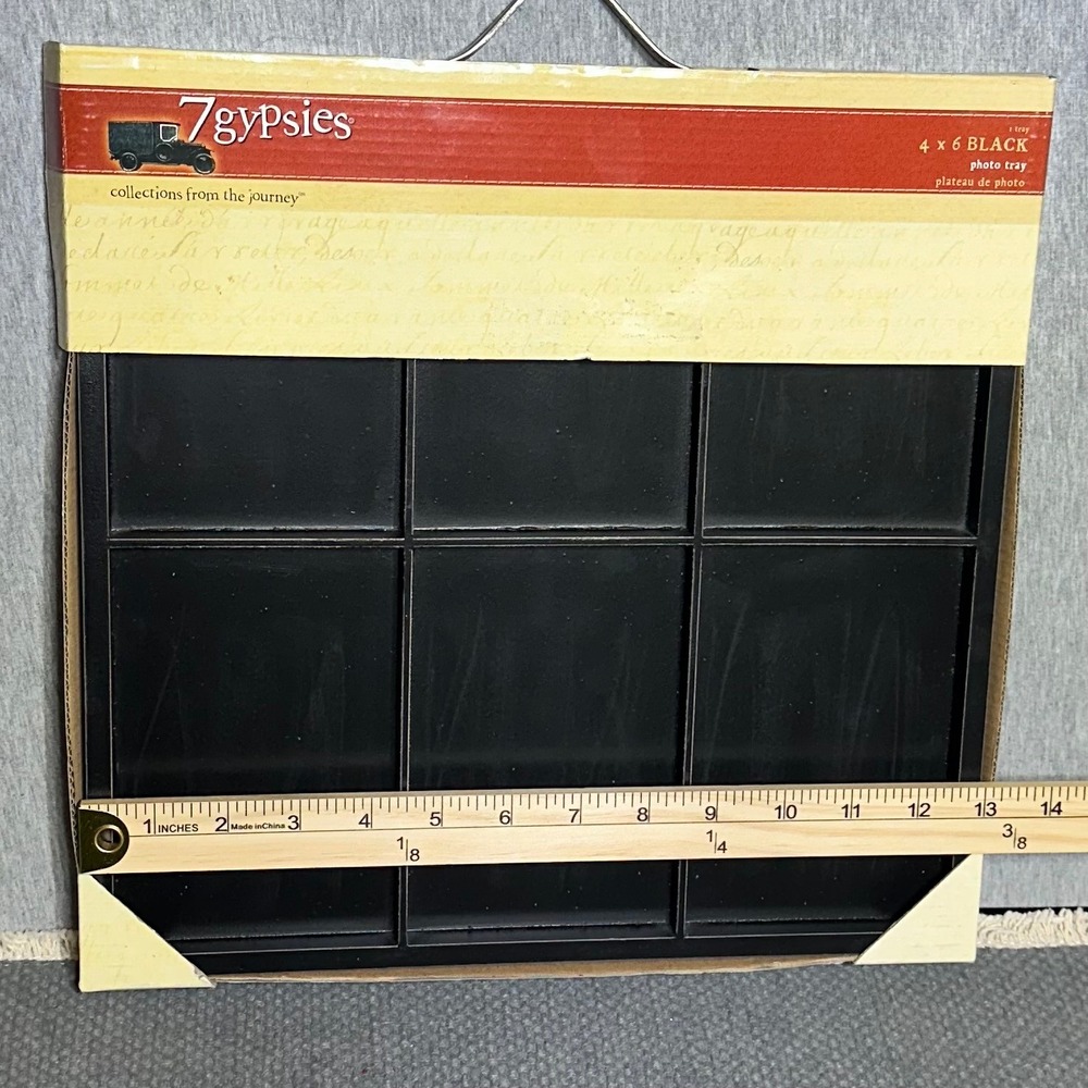7gypsies Collage Shadow Box Trays Set Printer Tray & 4x6 Photo Tray with Handle - Picture 5 of 6